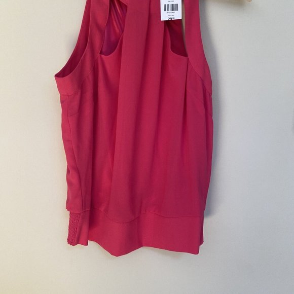 Suzy Shier Hot Pink Sleveless Tank Top Blouse with Silver Buttons XS - Picture 5 of 12